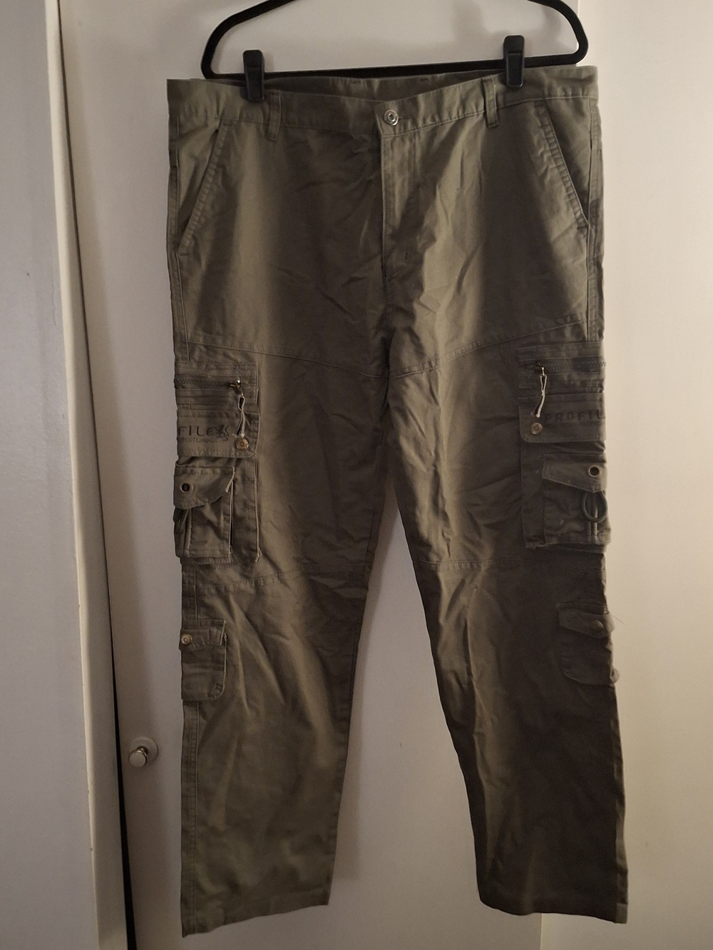 Profilex Men's Olive Cargo Pants - Utility Pocket Design